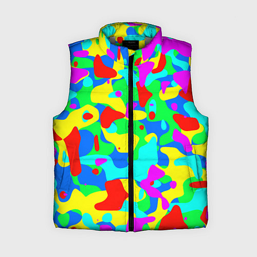 Женский жилет Форма маляра - кляксы / 3D-Светло-серый – фото 1