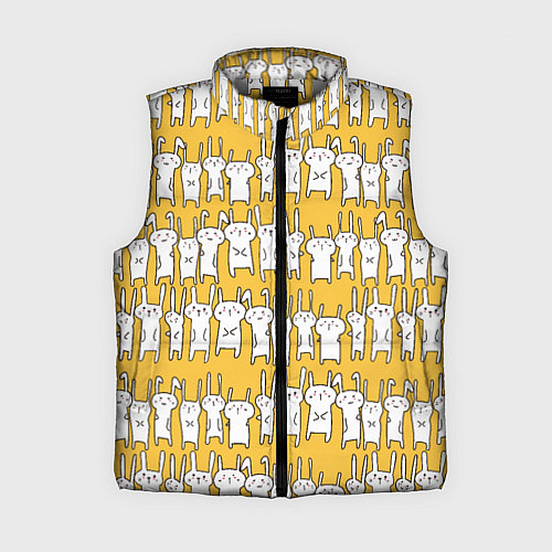 Женский жилет Милое семейство кроликов / 3D-Светло-серый – фото 1