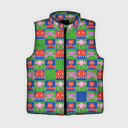 Женский жилет Пиксельный рисунок поп арт