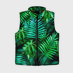 Женский жилет Тропические растения - текстура