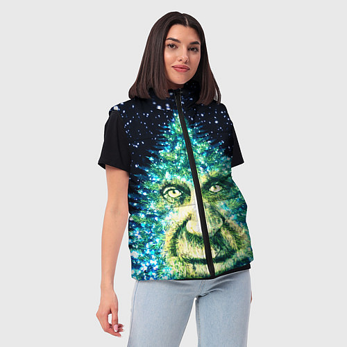 Женский жилет Мудрое Новогоднее Дерево / 3D-Красный – фото 3