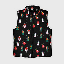 Женский жилет Новогодний узор с крутым дедом