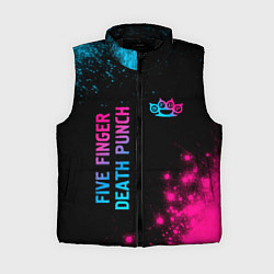 Женский жилет Five Finger Death Punch - neon gradient: надпись,, цвет: 3D-черный