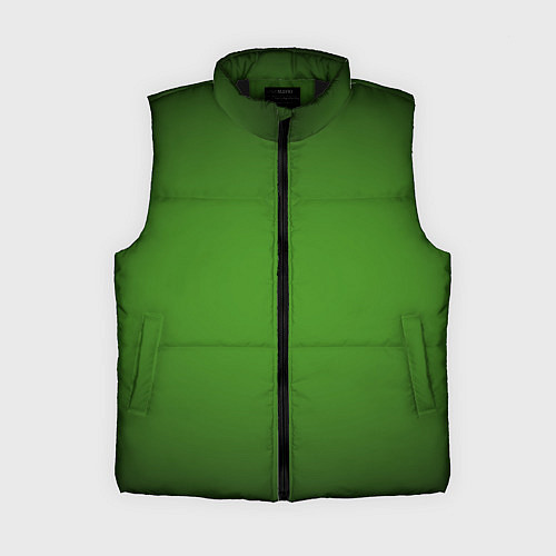 Женский жилет Зеленый с затемняющей виньеткой / 3D-Черный – фото 1