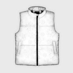 Женский жилет Белые новогодние снежинки