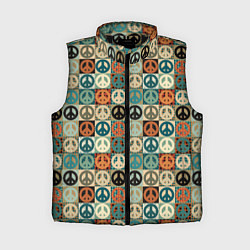 Женский жилет Peace symbol pattern, цвет: 3D-черный