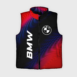 Женский жилет BMW красный карбон, цвет: 3D-черный