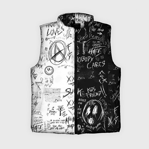 Женский жилет Dead inside mood ZXC / 3D-Черный – фото 1