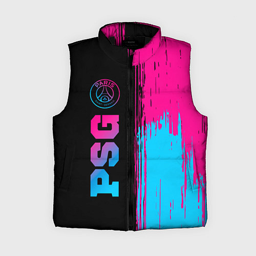 Женский жилет PSG - neon gradient: по-вертикали / 3D-Черный – фото 1