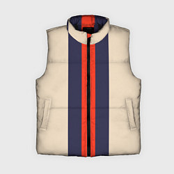Женский жилет Полосы триколор синий красный
