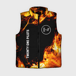 Женский жилет Twenty One Pilots и пылающий огонь, цвет: 3D-черный