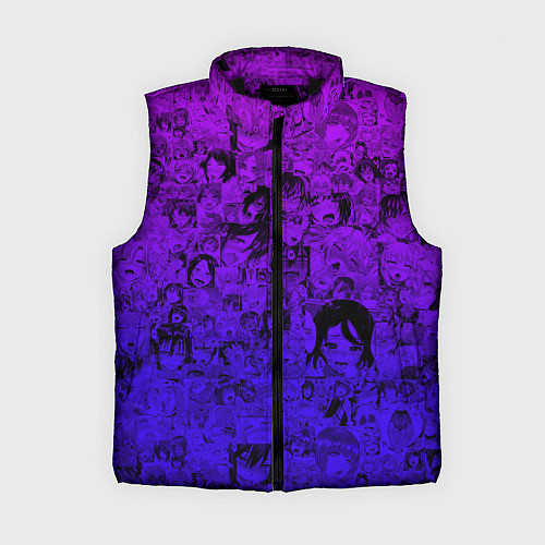 Женский жилет Ахегао яркий градиент / 3D-Черный – фото 1
