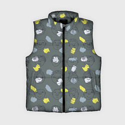 Женский жилет Лица и фигуры рисованные, цвет: 3D-черный
