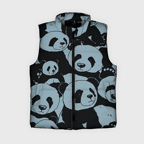 Женский жилет Panda summer song / 3D-Светло-серый – фото 1