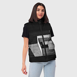 Женский жилет Белые блоки в тьме, цвет: 3D-красный — фото 2