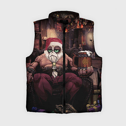 Женский жилет Плохой Санта Кот / 3D-Черный – фото 1