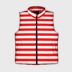 Женский жилет Красный полосатый новогодний леденец