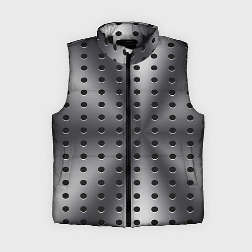 Женский жилет Текстура перфорированного металла / 3D-Черный – фото 1