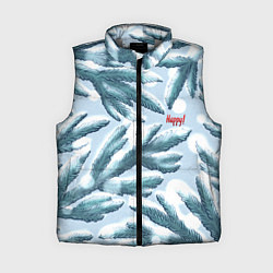 Женский жилет Ветки ёлочек - happy, цвет: 3D-светло-серый