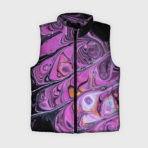Женский жилет Фиолетовые краски и камни / 3D-Светло-серый – фото 1