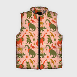 Женский жилет Dinosaurs with gifts, цвет: 3D-светло-серый