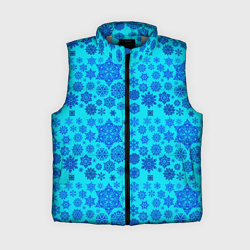 Женский жилет New Year snowflakes / 3D-Светло-серый – фото 1