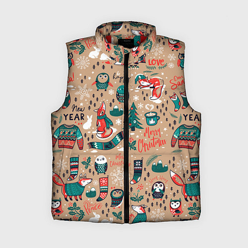 Женский жилет New Year Merry Christmas / 3D-Красный – фото 1