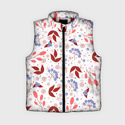 Женский жилет Новогодние ягоды и снежинки