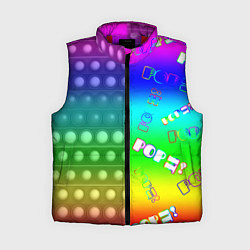 Женский жилет Pop it радуга, цвет: 3D-красный