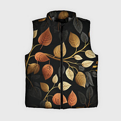 Женский жилет Осеннее настроение - листья, цвет: 3D-светло-серый