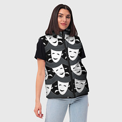 Женский жилет Две маски, цвет: 3D-черный — фото 2