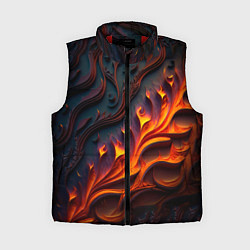 Женский жилет Огненный орнамент с языками пламени
