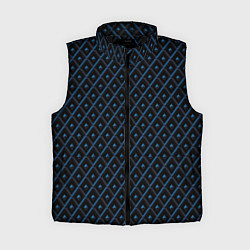 Женский жилет Ромбики синие, цвет: 3D-черный