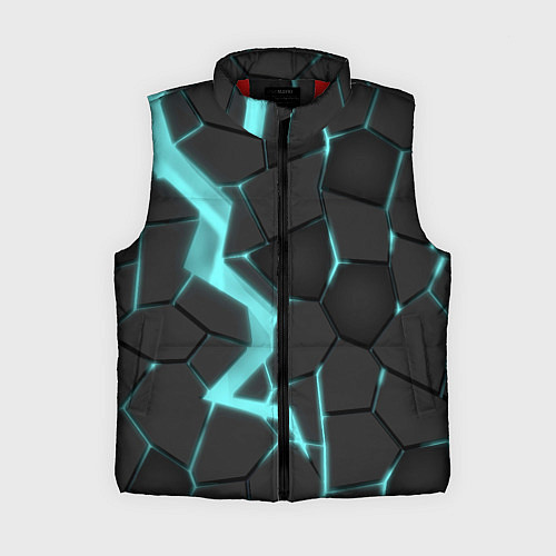 Женский жилет Голубой неон / 3D-Красный – фото 1