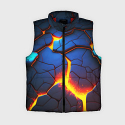 Женский жилет Яркая неоновая лава, разломы