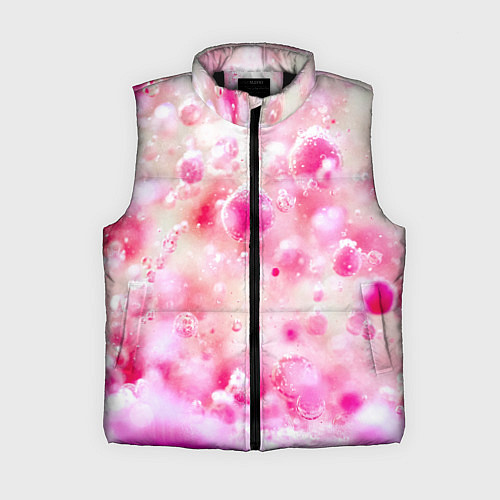 Женский жилет Розовое множество красок и пузырей / 3D-Черный – фото 1