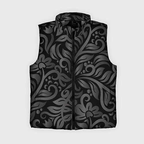 Женский жилет Модный растительный орнамент / 3D-Светло-серый – фото 1