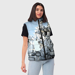 Женский жилет Новый мир нейросети, цвет: 3D-черный — фото 2