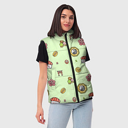 Женский жилет Паттерн - Япония, цвет: 3D-светло-серый — фото 2