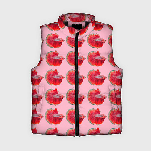 Женский жилет Рыбка петушок / 3D-Черный – фото 1