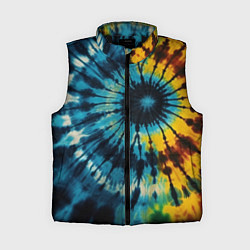 Женский жилет Имитация тай дай на темном фоне: арт нейросети