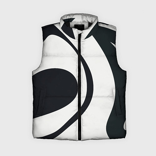 Женский жилет Черная абстракция из фигур / 3D-Черный – фото 1