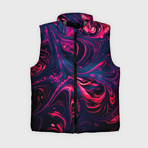 Женский жилет Неоновые краски во тьме / 3D-Светло-серый – фото 1