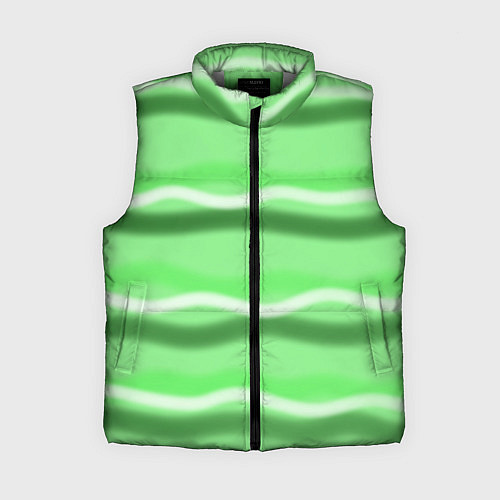 Женский жилет Зеленые волны / 3D-Светло-серый – фото 1