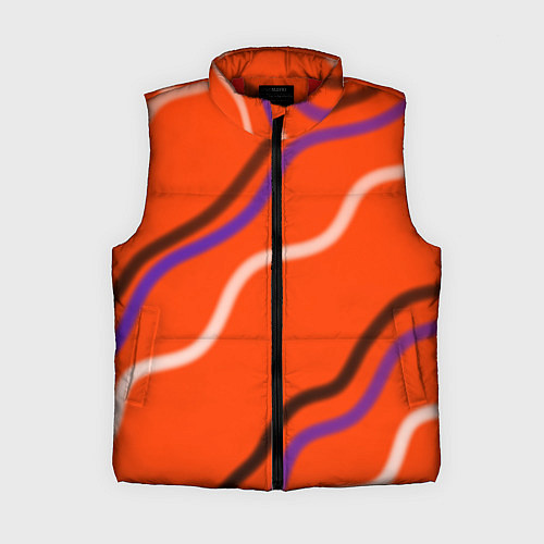 Женский жилет Красный фон и волны / 3D-Красный – фото 1