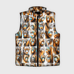 Женский жилет Орангутаны, цвет: 3D-черный