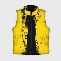 Женский жилет Вертикальная черно-желтая полоса Cyberpunk 2077