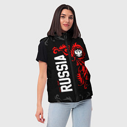 Женский жилет Сборная России - national team Russia, цвет: 3D-черный — фото 2