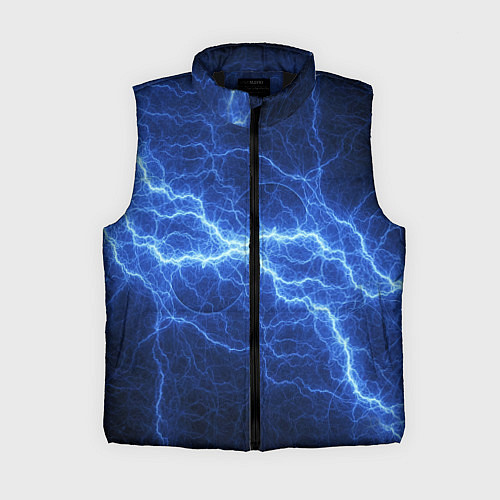 Женский жилет Разряд электричества / 3D-Черный – фото 1