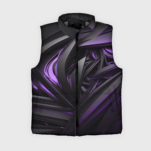 Женский жилет Черно-фиолетовые объекты / 3D-Светло-серый – фото 1